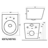 Hänge-WC KB76-1 Randlos