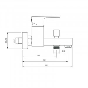 Anemon Wannen-Armatur bcz_010m