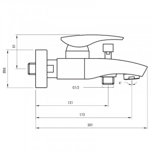 Minimal Wannen-Armatur bqm_010m