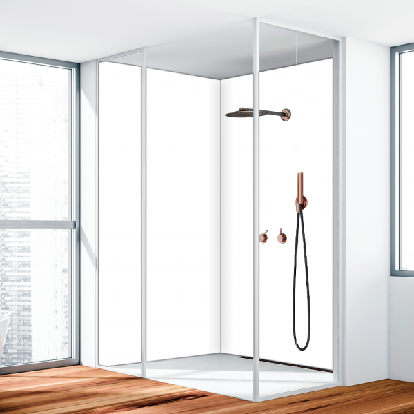 Duschrückwand Aluverbund Weiss 9016 140x220cm