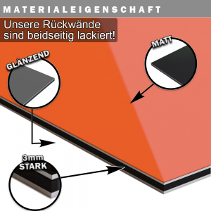 Duschrückwand Aluverbund Gelb 1023