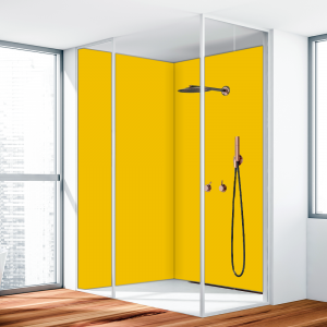 Duschrückwand Aluverbund Gelb 1023 80x200cm
