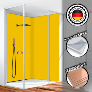Duschrückwand Aluverbund Gelb 1023 130x200cm
