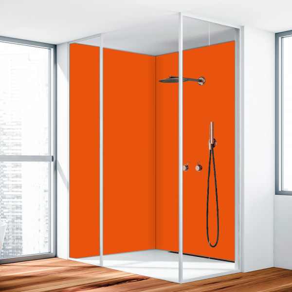 Duschrückwand Aluverbund Orange 2009