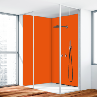 Duschrückwand Aluverbund Orange 2009 120x200cm