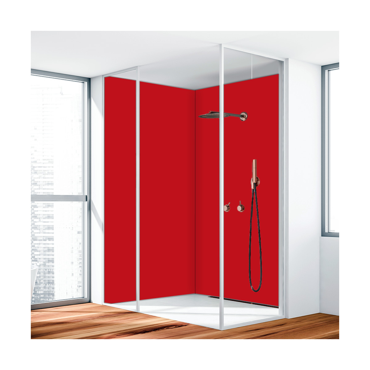 Duschrückwand Aluverbund Rot 3020, 119,90