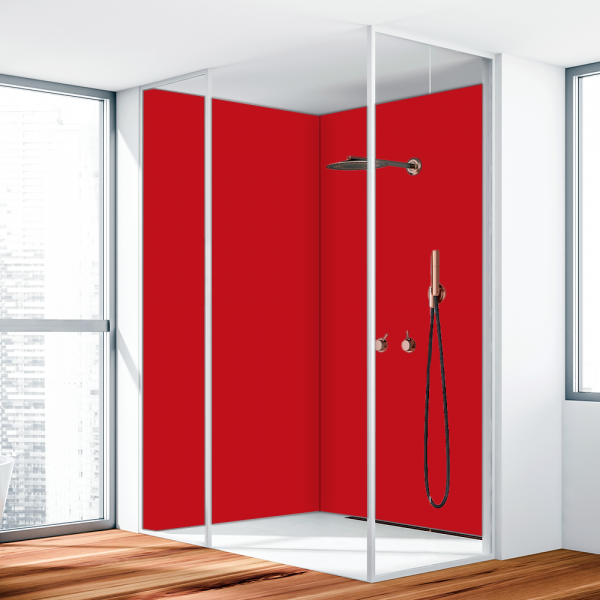 Duschrückwand Aluverbund Rot 3020 120x260cm