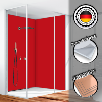 Duschrückwand Aluverbund Rot 3020 120x260cm