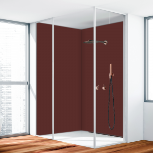 Duschrückwand Aluverbund Kastanienbraun 8015 120x200cm