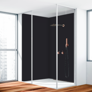 Duschrückwand Aluverbund Schwarz 9005 120x220cm