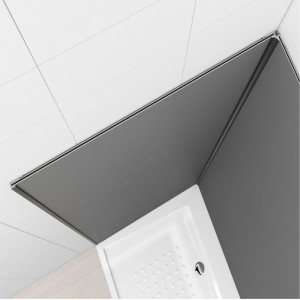 Duschrückwand Aluverbund Schwarz 9005 120x220cm