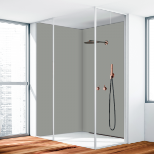 Duschrückwand Aluverbund Silber 9006 90x260cm