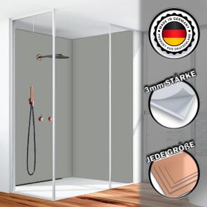 Duschrückwand Aluverbund Silber 9006 90x260cm