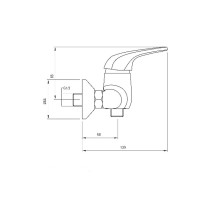Funkia Brause-Armatur bef_041m