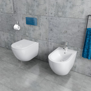 Hänge-WC + Bidet Randlos KB76-1-SET