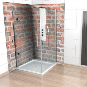 KeraWall Duschrckwand Backstein