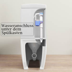 Stand-WC-Kombination randlos KB6093B Unter dem Spülkasten