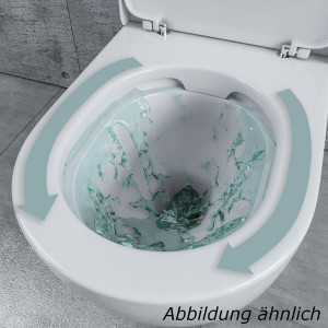 Stand-WC-Kombination randlos KB6093B Rechts am Spülkasten