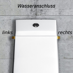 Stand-WC-Kombination randlos KB6093B Rechts am Spülkasten
