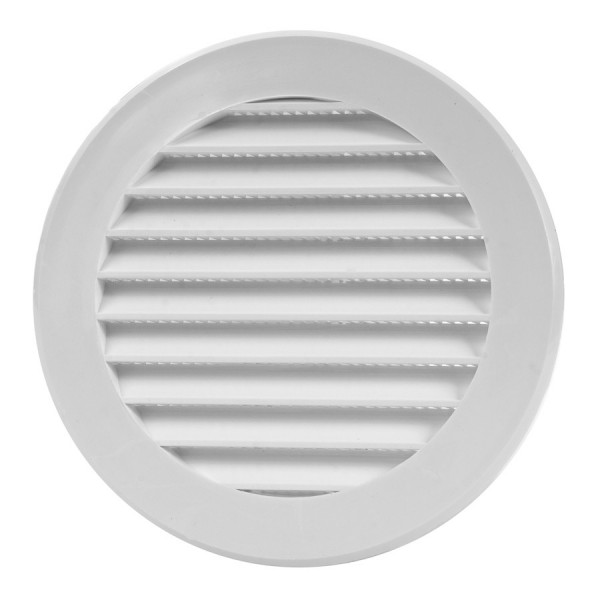 Lüftungsgitter Kunststoff rund Flansch Ø150mm weiss