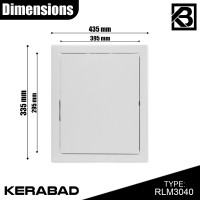 Revisionsklappe aus Stahlblech HxB:300x400mm