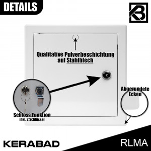 Revisionsklappe aus Stahlblech mit Schloss HxB:300x400mm