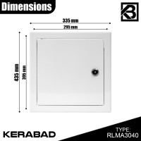 Revisionsklappe aus Stahlblech mit Schloss HxB:300x400mm