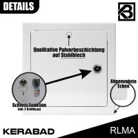 Revisionsklappe aus Stahlblech mit Schloss HxB:300x400mm