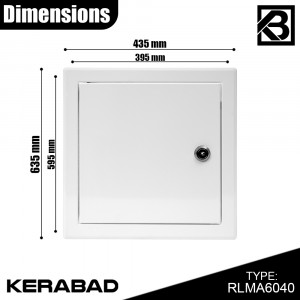 Revisionsklappe aus Stahlblech mit Schloss HxB:600x400mm