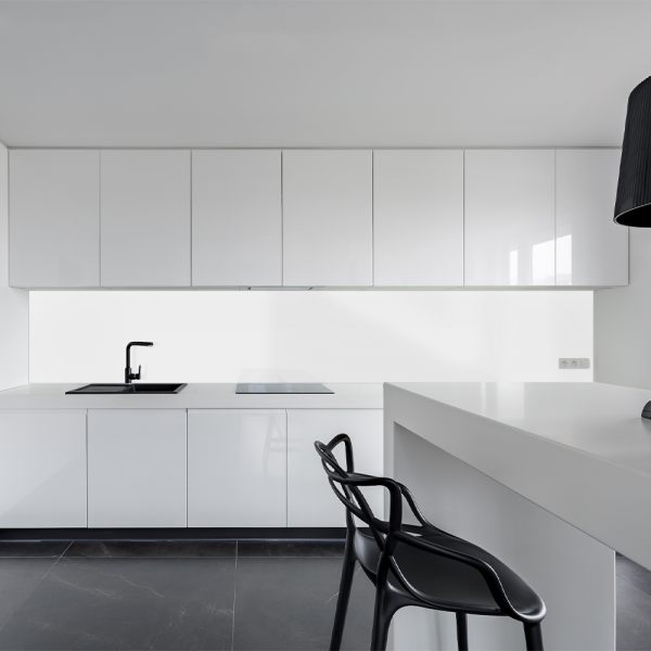 Küchenrückwand aus Aluverbund 3mm  - weiss