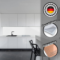 Küchenrückwand Spritzschutz Fliesenspiegel Küche Wandschutz Aluverbund weiss