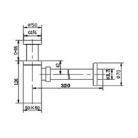 Designer Siphon eckig SE01