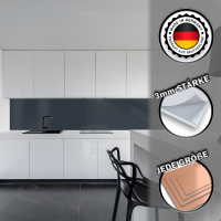 Küchenrückwand Spritzschutz Fliesenspiegel Küche Wandschutz 30x100cm Aluverbund Anthrazit 7016