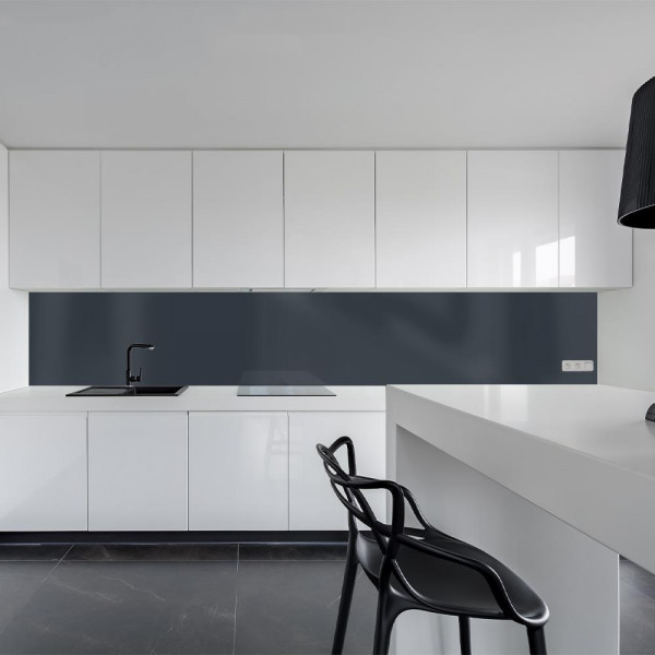 Küchenrückwand Spritzschutz Fliesenspiegel Küche Wandschutz 50x120cm Aluverbund Anthrazit 7016