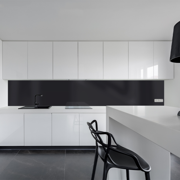 KERABAD Küchenrückwand Küchenspiegel Wandverkleidung Fliesenverkleidung Fliesenspiegel aus Aluverbund Küche Weiß Glanz/matt 40x100cm 