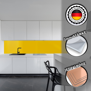 Küchenrückwand aus Aluverbund 3mm  - Gelb 1023