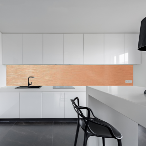 Küchenrückwand Spritzschutz Fliesenspiegel Küche Wandschutz 30x100cm Aluverbund Kupfer-Gebürstet 008