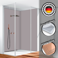 Duschrückwand Aluverbund Grau 7042 130x260cm