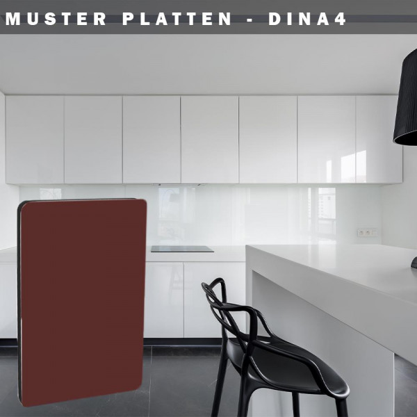 Muster Aluverbund-Rückwände Kastanienbraun 8015