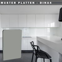 Muster Aluverbund-Rückwände Silber Metallic 9006