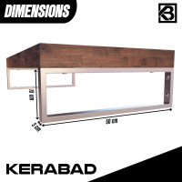 2x  Konsolenträger Gebürstet 500mm