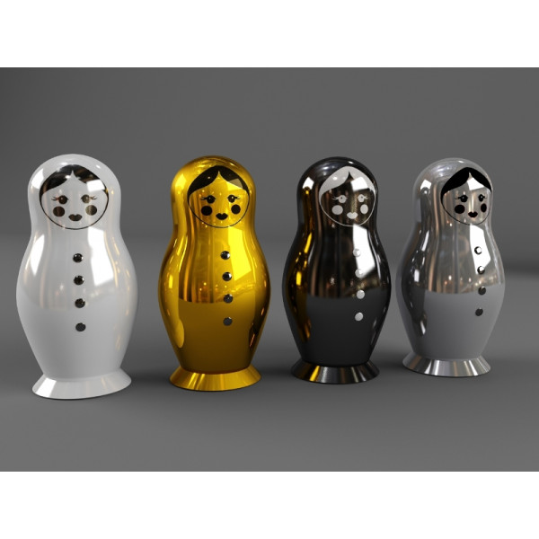 Designer Matroschka/ Babuschka silber