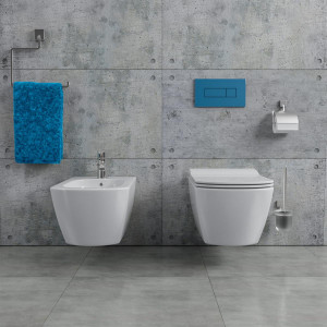 CREAVIT Hänge-WC + Bidet Randlos Eckig EG321-11-SET