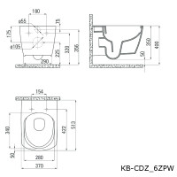 CREAVIT Hänge-WC + Bidet Randlos Eckig EG321-11-SET