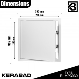 Revisionsklappe aus Stahlblech mit Druckverschluss HxB:300x300mm