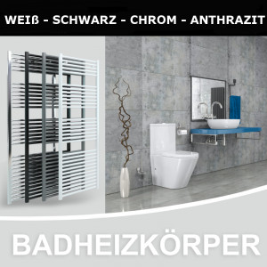 Badheizkörper 600mm anthrazit gerade