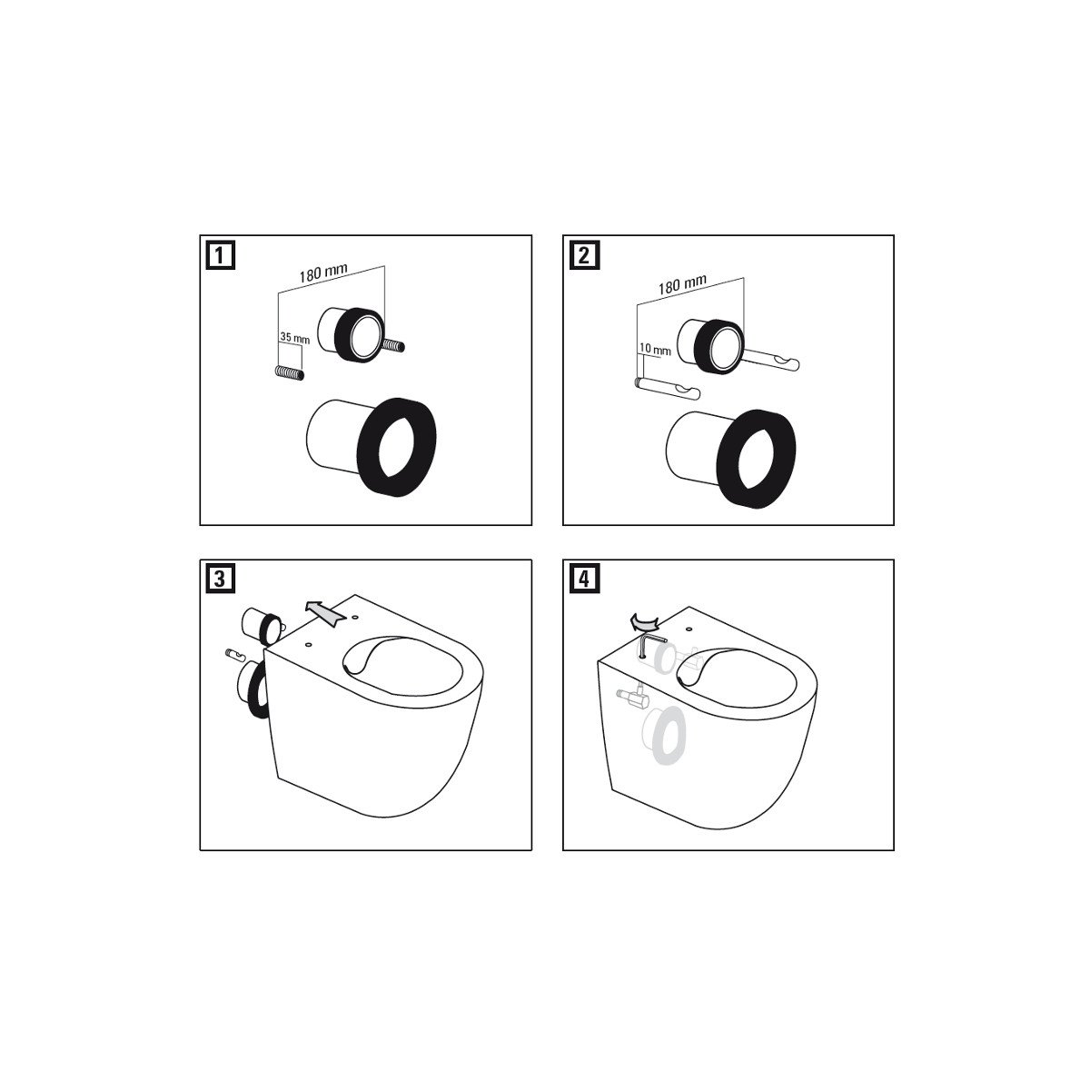 CREAVIT HängeWC + Bidet Randlos Oval FE32211SET, 319,90