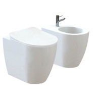 Stand-WC + Stand Bidet Oval FE350-11-SET