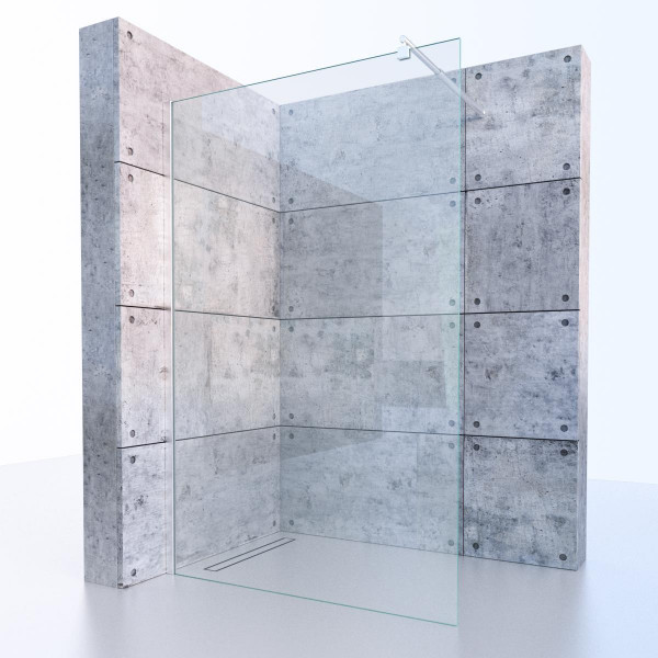 Walk-In Duschwand Klarglas 130x200cm