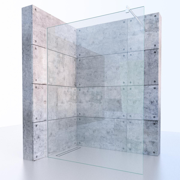 Walk-In Duschwand Klarglas 140x200cm